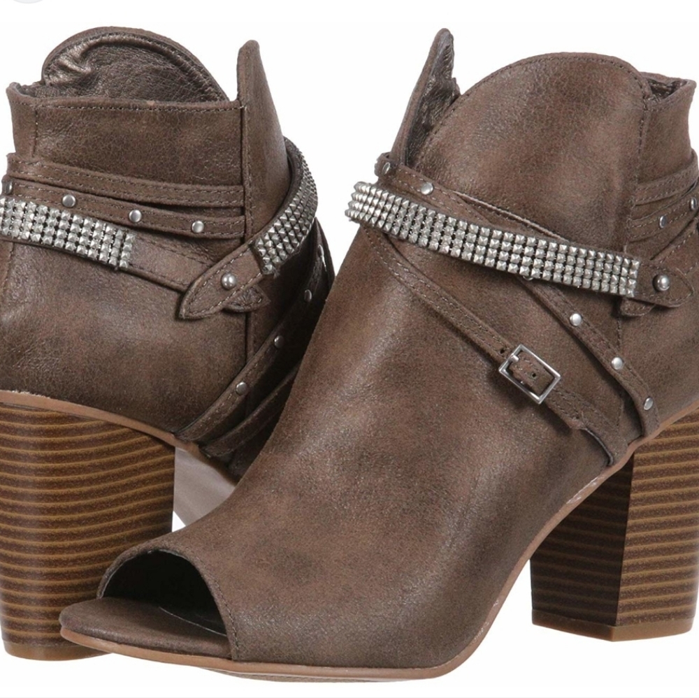 Authenic American Heritage Women's Open-Toe Ankle Booties